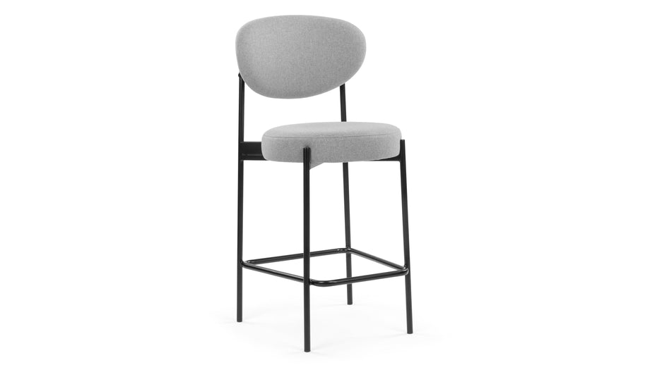 NYXNyx - Nyx Counter Stool, Mid Gray Brushed Weave