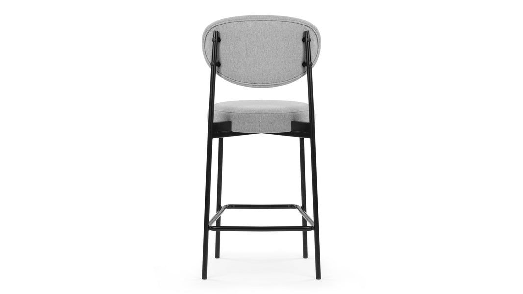 NYXNyx - Nyx Counter Stool, Mid Gray Brushed Weave