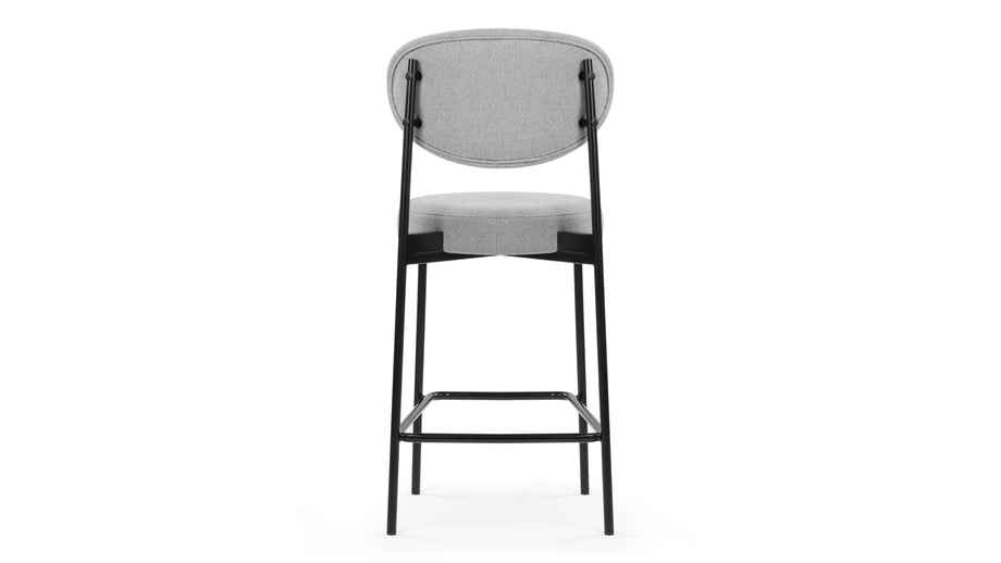 NYXNyx - Nyx Counter Stool, Mid Gray Brushed Weave