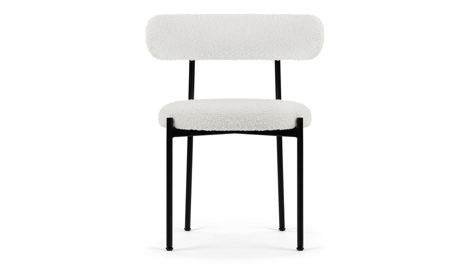 MilaMila - Mila Dining Chair, Pearl Boucle
