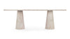 Astora - Astora - Astora Oval Dining Table, White Travertine - Image 3