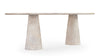 Astora - Astora - Astora Oval Dining Table, White Travertine - Image 2