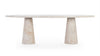 Astora - Astora - Astora Oval Dining Table, White Travertine - Image 1