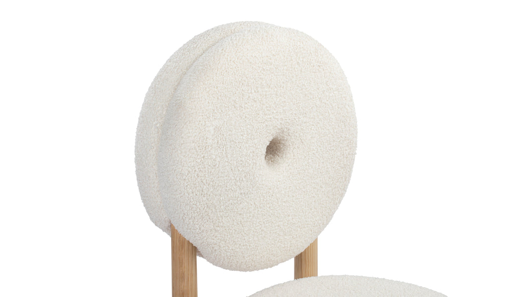 HannaHanna - Hanna Dining Chair, Pearl Boucle