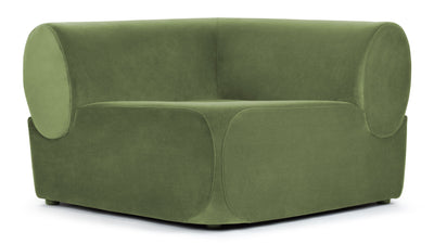 Leo - Leo - Leo Module, Corner, Lichen Plush Velvet - Image 1