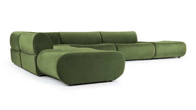 Leo - Leo - Leo Sectional, Left Corner, Lichen Plush Velvet - Image 2