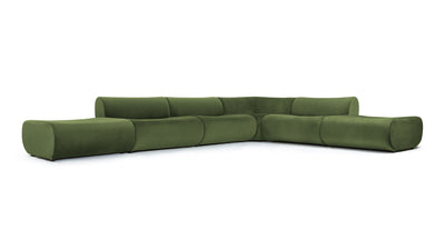 Leo - Leo - Leo Sectional, Right Corner, Lichen Plush Velvet - Image 2
