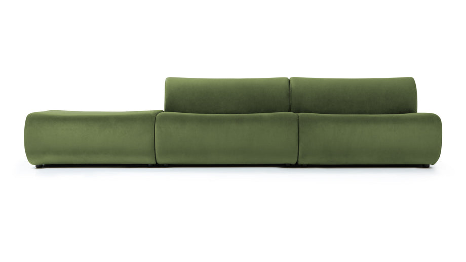 LeoLeo - Leo Open End Sofa, Left, Lichen Plush Velvet