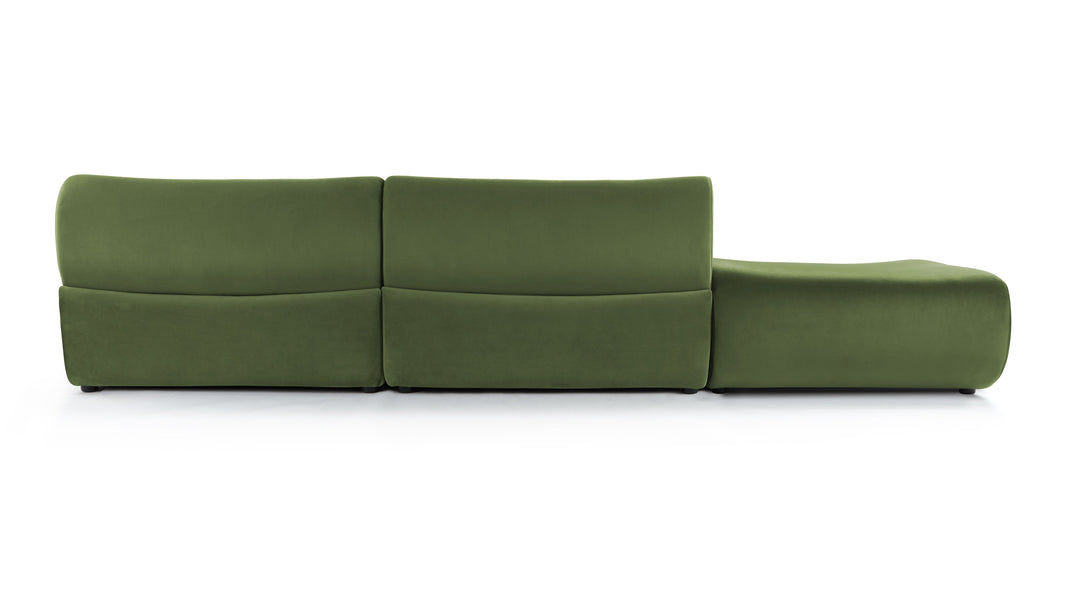 LeoLeo - Leo Open End Sofa, Left, Lichen Plush Velvet