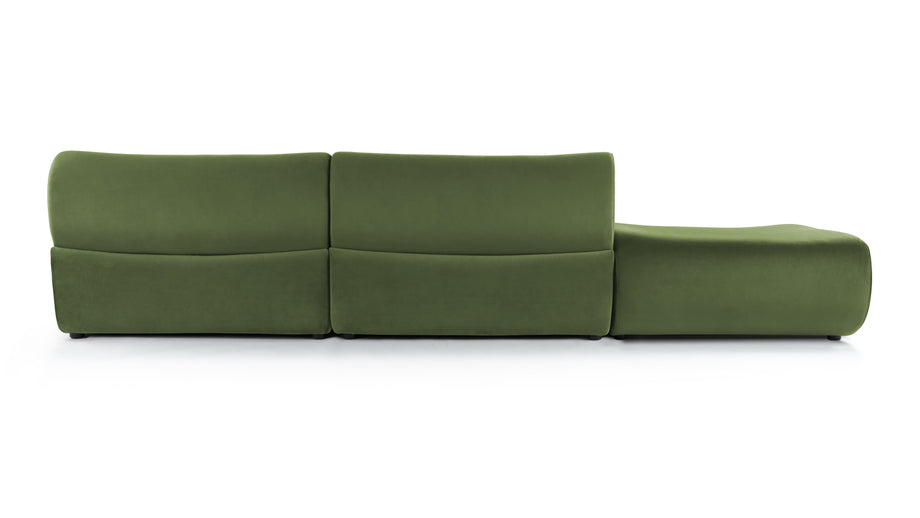 LeoLeo - Leo Open End Sofa, Left, Lichen Plush Velvet