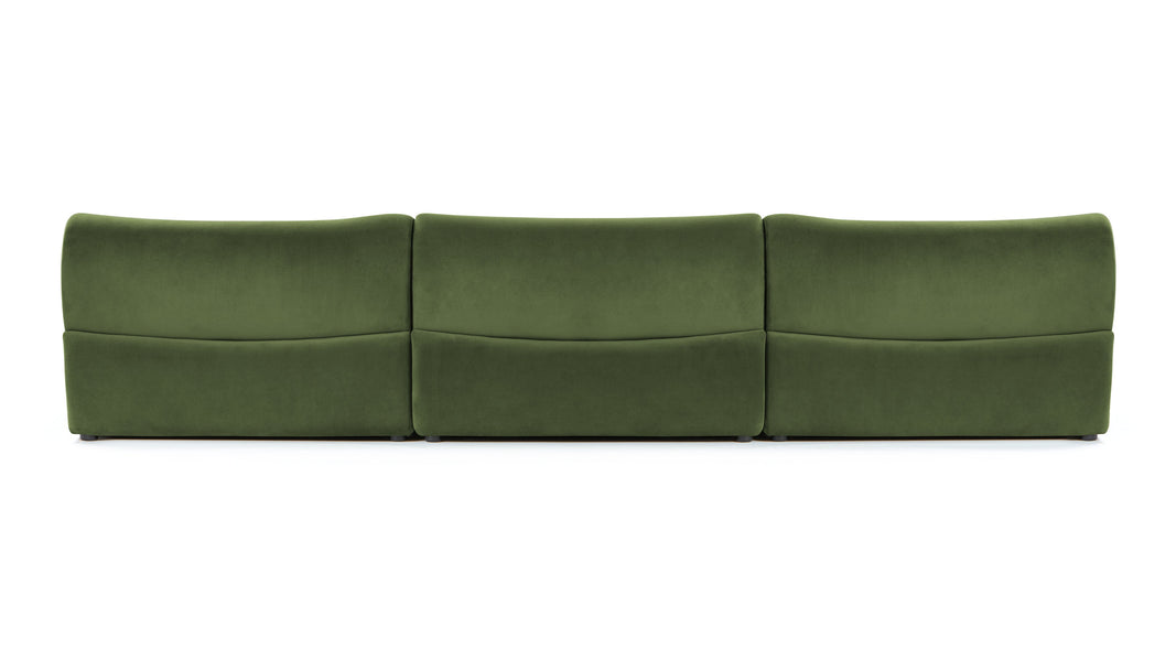 LeoLeo - Leo Sectional, Right Chaise, Lichen Plush Velvet