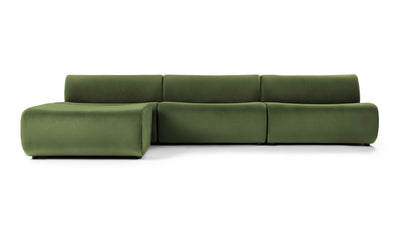 Leo - Leo - Leo Sectional, Left Chaise, Lichen Plush Velvet - Image 1