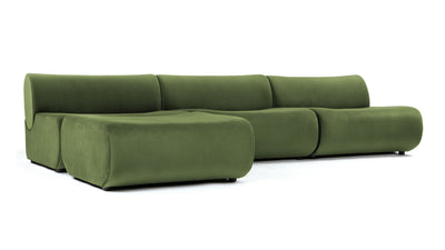 Leo - Leo - Leo Sectional, Left Chaise, Lichen Plush Velvet - Image 2