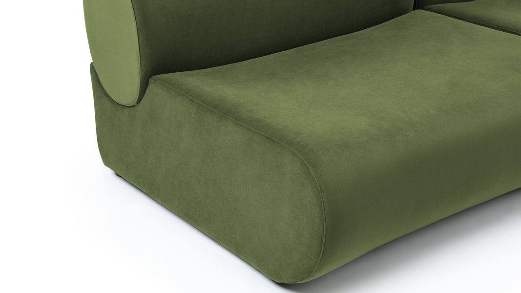 LeoLeo - Leo Two Seater Sofa, Lichen Plush Velvet