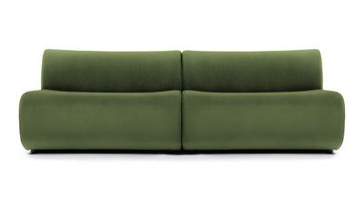 Leo - Leo - Leo Two Seater Sofa, Lichen Plush Velvet - Image 1