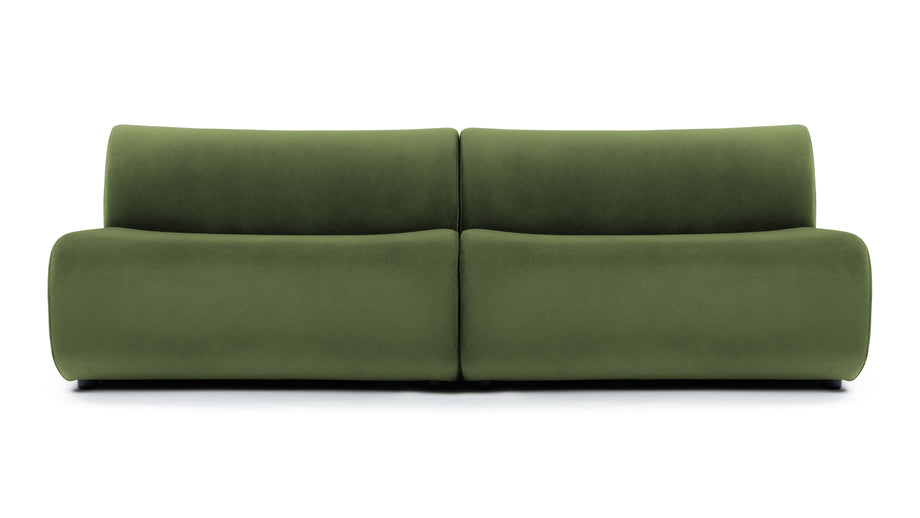 LeoLeo - Leo Two Seater Sofa, Lichen Plush Velvet