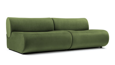 Leo - Leo - Leo Two Seater Sofa, Lichen Plush Velvet - Image 2