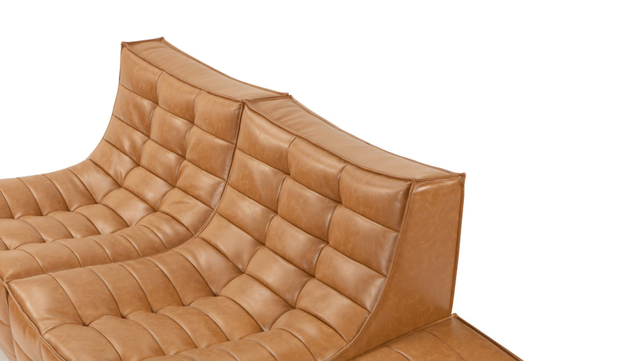 TygeTyge - Tyge Sectional, Large Right Corner, Bourbon Vegan Leather