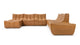 Tyge - Tyge - Tyge Sectional, Large Right Corner, Bourbon Vegan Leather - Image 1