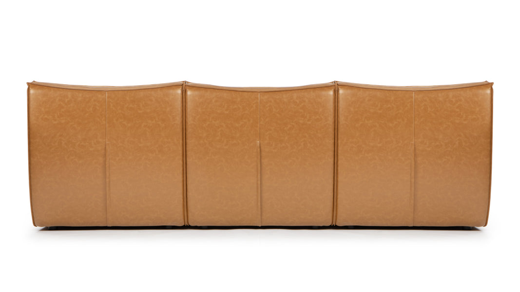 TygeTyge - Tyge Sectional, Right Chaise, Bourbon Vegan Leather