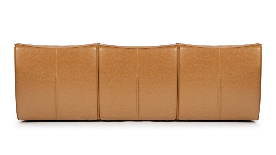 TygeTyge - Tyge Sectional, Right Chaise, Bourbon Vegan Leather