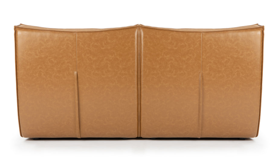 TygeTyge - Tyge Two Seater Sofa, Bourbon Vegan Leather