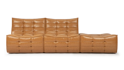 Tyge - Tyge - Tyge Open End Sofa, Right, Bourbon Vegan Leather - Image 1
