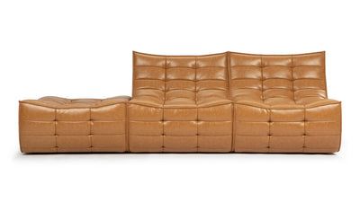 Tyge - Tyge - Tyge Open End Sofa, Left, Bourbon Vegan Leather - Image 1