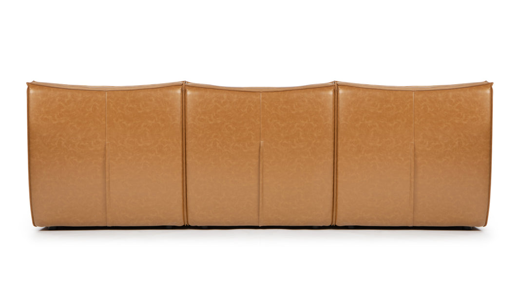 TygeTyge - Tyge Three Seater Sofa, Bourbon Vegan Leather