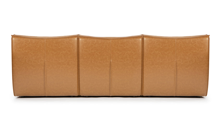 TygeTyge - Tyge Three Seater Sofa, Bourbon Vegan Leather