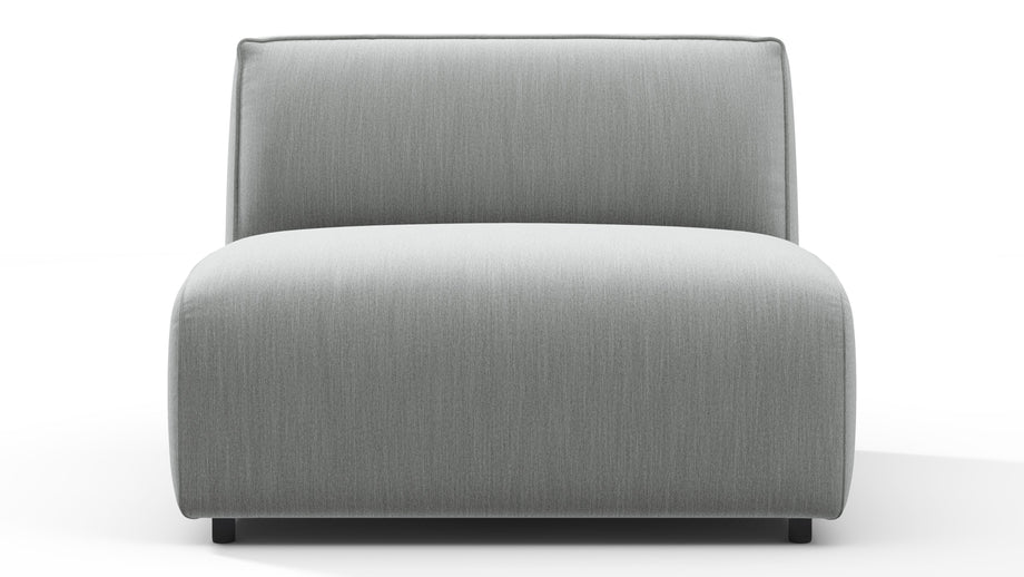 BondBond - Bond Outdoor Module, Armless, Dove Grey Performance Weave