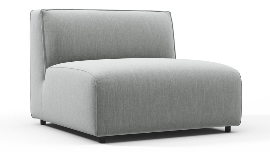 BondBond - Bond Outdoor Module, Armless, Dove Grey Performance Weave