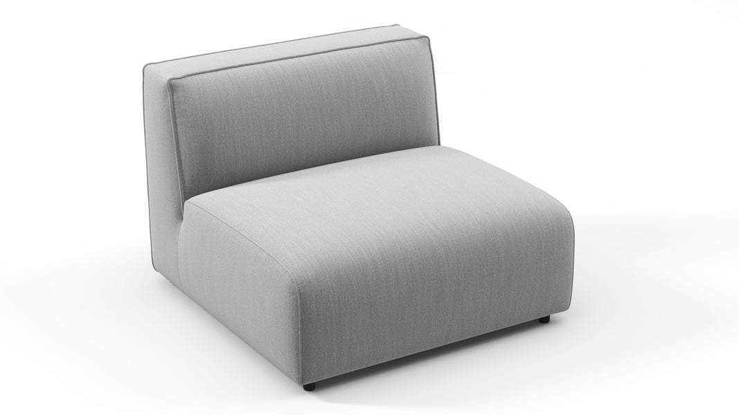 BondBond - Bond Outdoor Module, Armless, Dove Grey Performance Weave