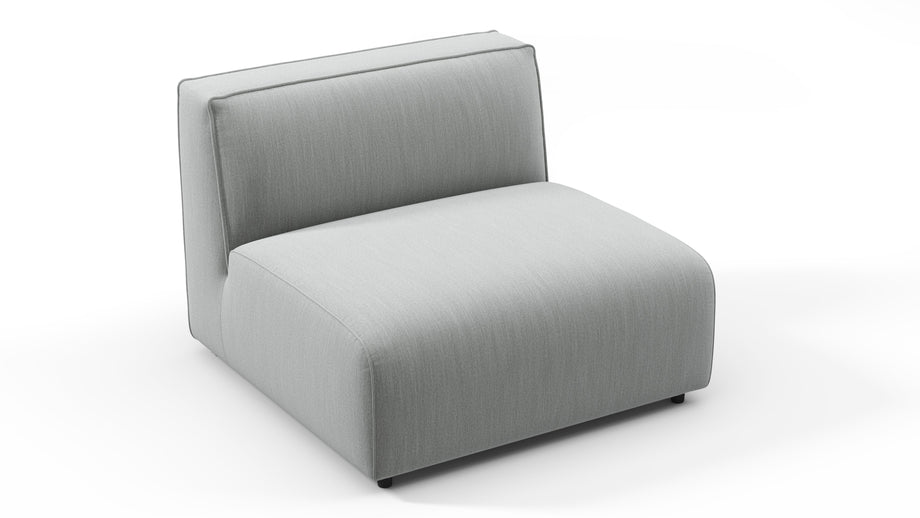 BondBond - Bond Outdoor Module, Armless, Dove Grey Performance Weave