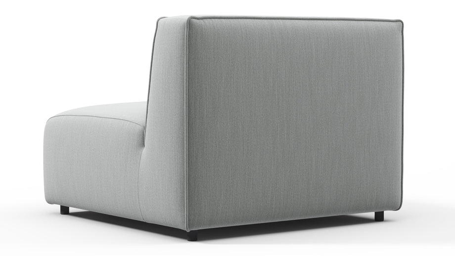 BondBond - Bond Outdoor Module, Armless, Dove Grey Performance Weave