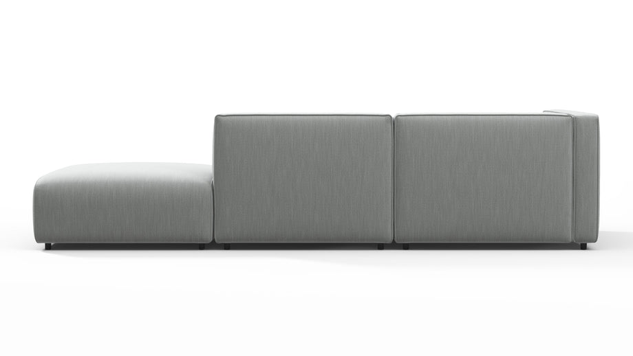 BondBond - Bond Outdoor Sectional, Open End, Right, Dove Grey Performance Weave