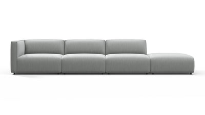 Bond - Bond - Bond Outdoor Sectional, Large Open End, Right, Dove Grey Performance Weave - Image 1