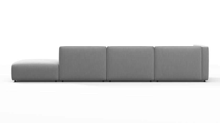 BondBond - Bond Outdoor Sectional, Large Open End, Right, Dove Grey Performance Weave