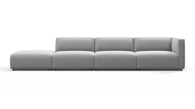 Bond - Bond - Bond Outdoor Sectional, Large Open End, Left, Dove Grey Performance Weave - Image 1