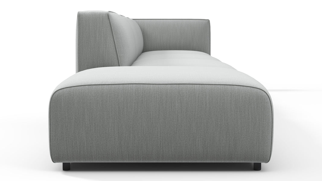 BondBond - Bond Outdoor Sectional, Large Open End, Left, Dove Grey Performance Weave
