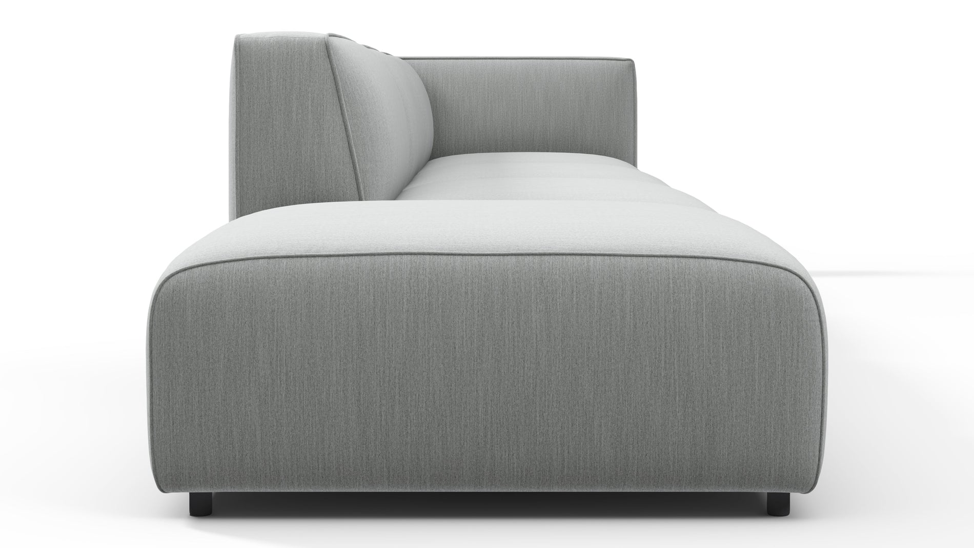 BondBond - Bond Outdoor Sectional, Large Open End, Left, Dove Grey Performance Weave