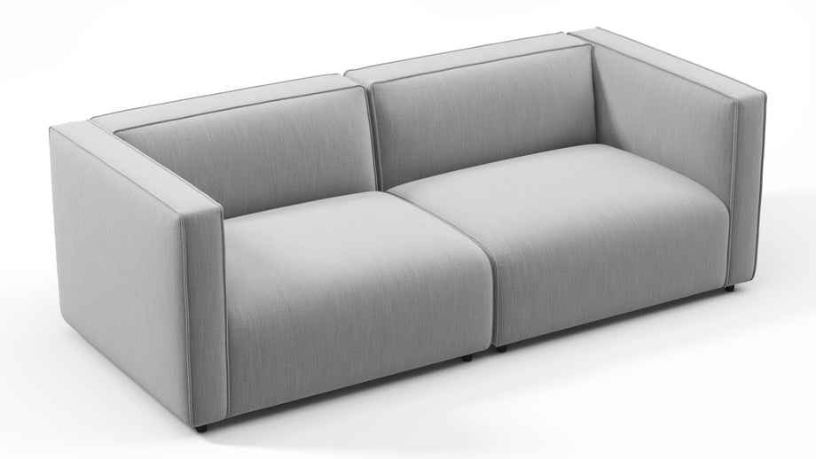BindungBond - Bond Outdoor Two Seater Sofa, Dove Grey Performance Weave