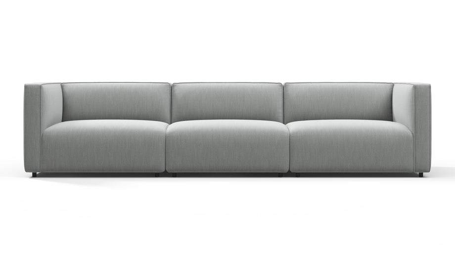 BondBond - Bond Outdoor Three Seater Sofa, Dove Grey Performance Weave