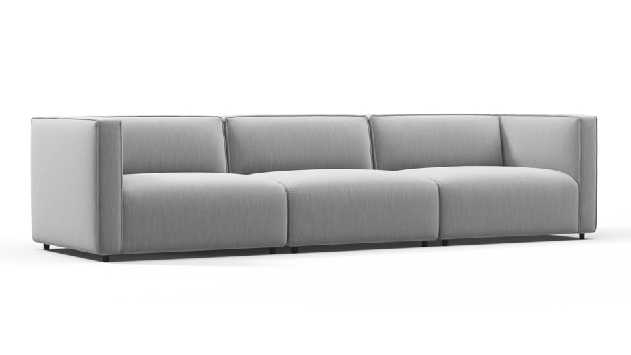 BondBond - Bond Outdoor Three Seater Sofa, Dove Grey Performance Weave