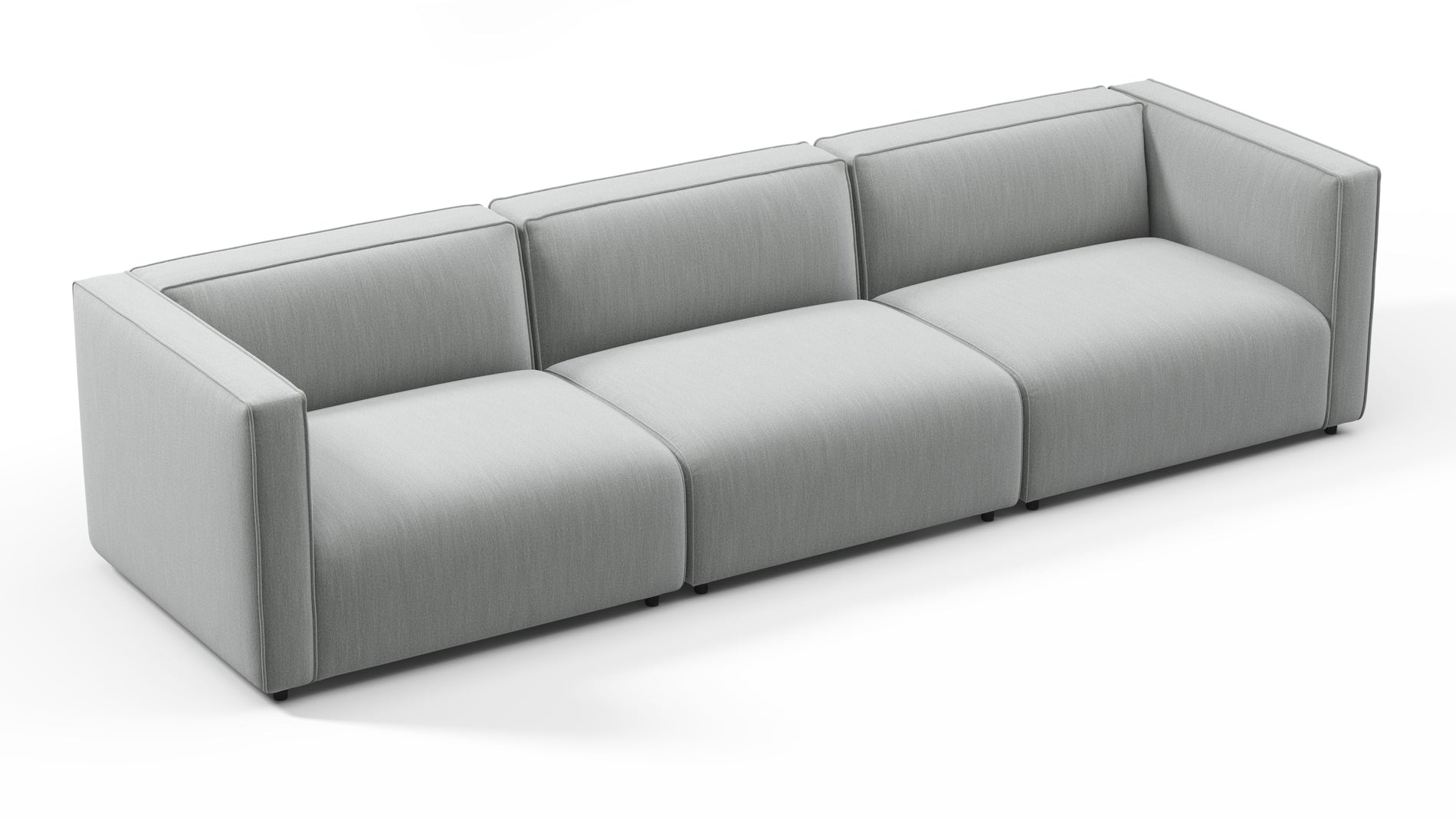 BindungBond - Bond Outdoor Dreisitzer -Sofa, Dove Grey Performance Weave