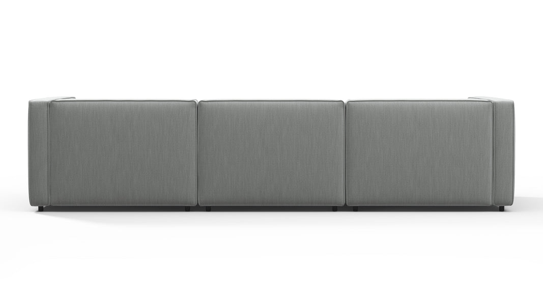 BondBond - Bond Outdoor Three Seater Sofa, Dove Grey Performance Weave