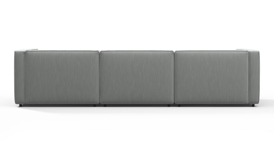 BondBond - Bond Outdoor Three Seater Sofa, Dove Grey Performance Weave