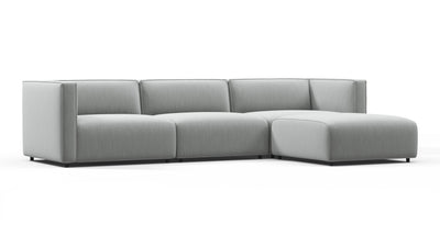 Bond - Bond - Bond Outdoor Sectional, Right Chaise, Dove Grey Performance Weave - Image 2