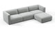 Bond - Bond - Bond Outdoor Sectional, Right Chaise, Dove Grey Performance Weave - Image 3