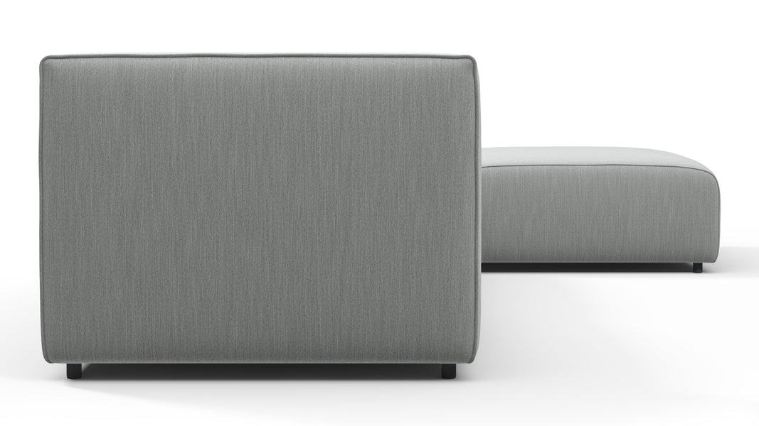 BondBond - Bond Outdoor Sectional, Right Chaise, Dove Grey Performance Weave